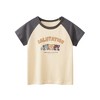 MyKids-USA Boys’ Animal And Letters Print Color Patchwork T-Shirt In European And American Style - 3 of 4