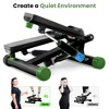 NAYSAYE Mini Stepper for Home Workout Adjustable Fitness Step Machine with Elastic Bands Portable Exercise Equipment for Home and Office, Black - 4 of 4