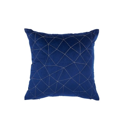 18"x18" Metallic Diamond Square Throw Pillow Blue - Sure Fit