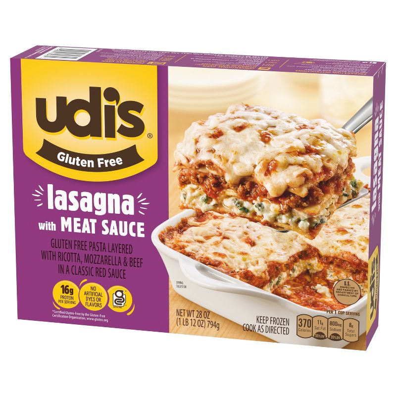 Udi&#39;s Gluten Free Frozen Lasagna with Meat Sauce - 28oz, 3 of 5