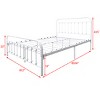 TOAOTBNBO Modern Queen Size Bed with Footboard, Meta Queen Platform Beds with Headboard, Elegant Beds Frames with Slatted Support - 3 of 4
