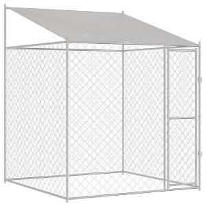 vidaXL Dog Cage Grey Galvanized Steel 6.6 x 6.6 x 6.6 ft Durable - 1 of 4