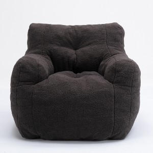 UPHA 010-Soft Velvet Fabric Bean Bag Chair Filled With Memory Sponge - 1 of 4