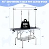 WhizMax 48" Dog Grooming Table Adjustable Height Pet Drying Desktop Foldable Pet Grooming Table with Arms,Max Capacity Up to 330Lbs - 4 of 4