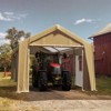 Heavy Duty Carport Canopy 10'x20' Outdoor Storage Shed with 4 Roll-Up Doors & Windows - All-Weather Tarp Portable Garage for Car, Green - 4 of 4