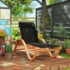Resenkos Larch Wood Tanning Lounger, 4-Level Adjustable Comfort Chair, Full Flat Patio Relaxer With Mesh Seat, Cozy Cream White - 4 of 4