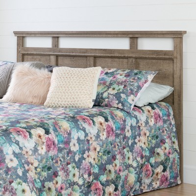 Versa Weathered Oak King Wood Headboard with Vertical Laths