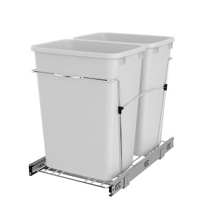 Rev-A-Shelf RV-18KD Series 35-Quart Kitchen Cabinet Pullout Waste Container - 1 of 4