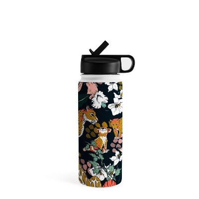 EnvyArt Cat Better Life 18 oz Water Bottle With Straw Lid - Society6