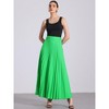 Allegra K Women's Flowy Pleated Elastic High Waist with Belt A-line Skirt - 4 of 4