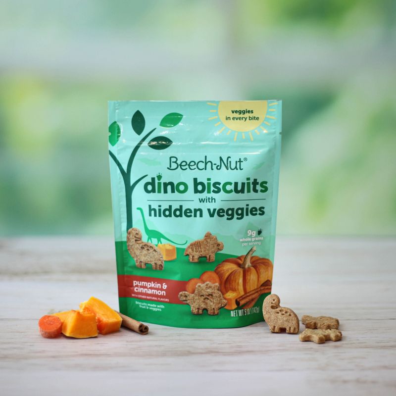 Beech-Nut Hidden Veggies Dino Pumpkin Cinnamon Toddler Snacks - 5oz/28ct, 4 of 7