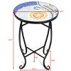 Costway Outdoor Indoor Accent Table Plant Stand Scheme Garden Steel Ocean - 2 of 4
