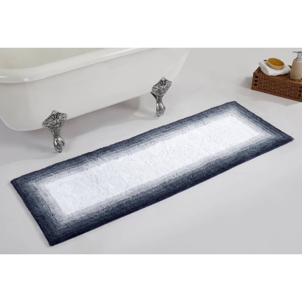 20inx60in Torrent Collection 100% Cotton Bath Rug Gray - Better Trends
