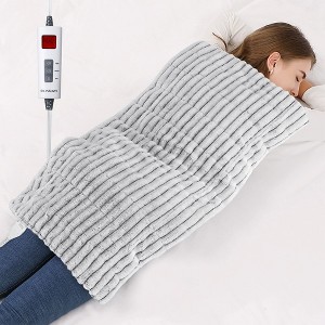5.8 Lb Weighted Heating Pad, 33x 17 Electric Heating Pad for Back Pain Relief with 6 Heat Settings - 1 of 4