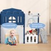 CuisinSmart 8 in 1 Toddler Slide Indoor Playground for 1-3, with Slide, Basketball Hoop, Climber, Crawling Tunnel, Telescope, Toy Storage - 4 of 4