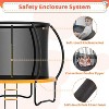 Zevemomo 8FT Pumpkin Trampoline with Safety Net & Ladder, Coated Metal Frame, ASTM Certified for Kids & Adults, Large Outdoor Backyard Trampoline - 3 of 4