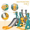 Vynxaria 3 in 1 Toddler Swing and Slide Set, Kids Slide with Climber, Basketball Hood, Baby Playground Set, Indoor/Outdoor Toy for Ages 1.5-3 - 3 of 4