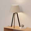 Infibrite 27" Architectural Tripod Table Lamp with Textured Shade Cozy Illumination: Modern Design, ETL Listed, Linen Cone Shade - 3 of 4