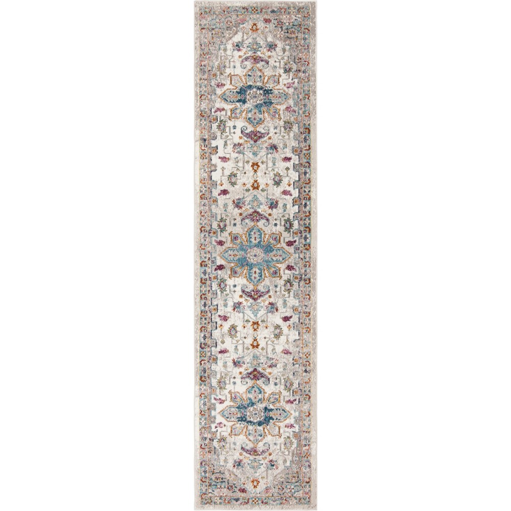  Tina Medallion Loomed Accent Rug Cream/Multi
