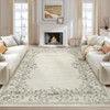 Modern Machine Washable Area Rugs Floral Printed Floor Carpet Non Slip Backing Stain Resistant Indoor Soft Mat - 4 of 4