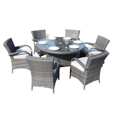 Aaliyah 7pc Patio Wicker Dining Set - Direct Wicker