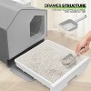 LunaLulinlk grey closed large litter box with drawer tray and litter mat - 4 of 4