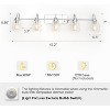 Coucheta 4 & 5-Light Bathroom Vanity Light Collection - Chrome with Hammered Glass Shade, E26 Socket, Multiple Base Shapes for Multiple Rooms - 4 of 4