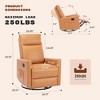 JIONJOY Manual Recliner Chair with Swivel & Glide - 3-Position Rocking Recliner, Easy Assembly Living Room Armchair with Storage Pocket - 4 of 4