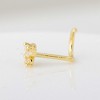 Jewelry Avalanche 20G 14K Yellow Gold Butterfly Nose Screw Nose Ring Stud - 4 of 4