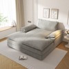 TiramisuBest Modern Oversized Double Chaise Lounge Chair, Deep Seat Reading Sofa with Detachable Design for Living, Apartment,Beige - 3 of 4