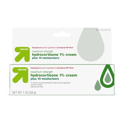 Anti-Itch 1% Hydrocortisone Maximum Strength Cream with 10 Moisturizers - 1oz - up & up™