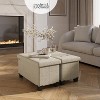 StorageBud Storage Ottoman for Bedroom End of Bed, Velvet Storage Bench, Large Storage Ottoman Bench, Entryway Bench with Storage - 3 of 4