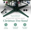 Home Heritage Brighampton Spruce Artificial Christmas Tree with LED Light Display, 7 Foot with Rotating Metal Base Stand, Green - 4 of 4