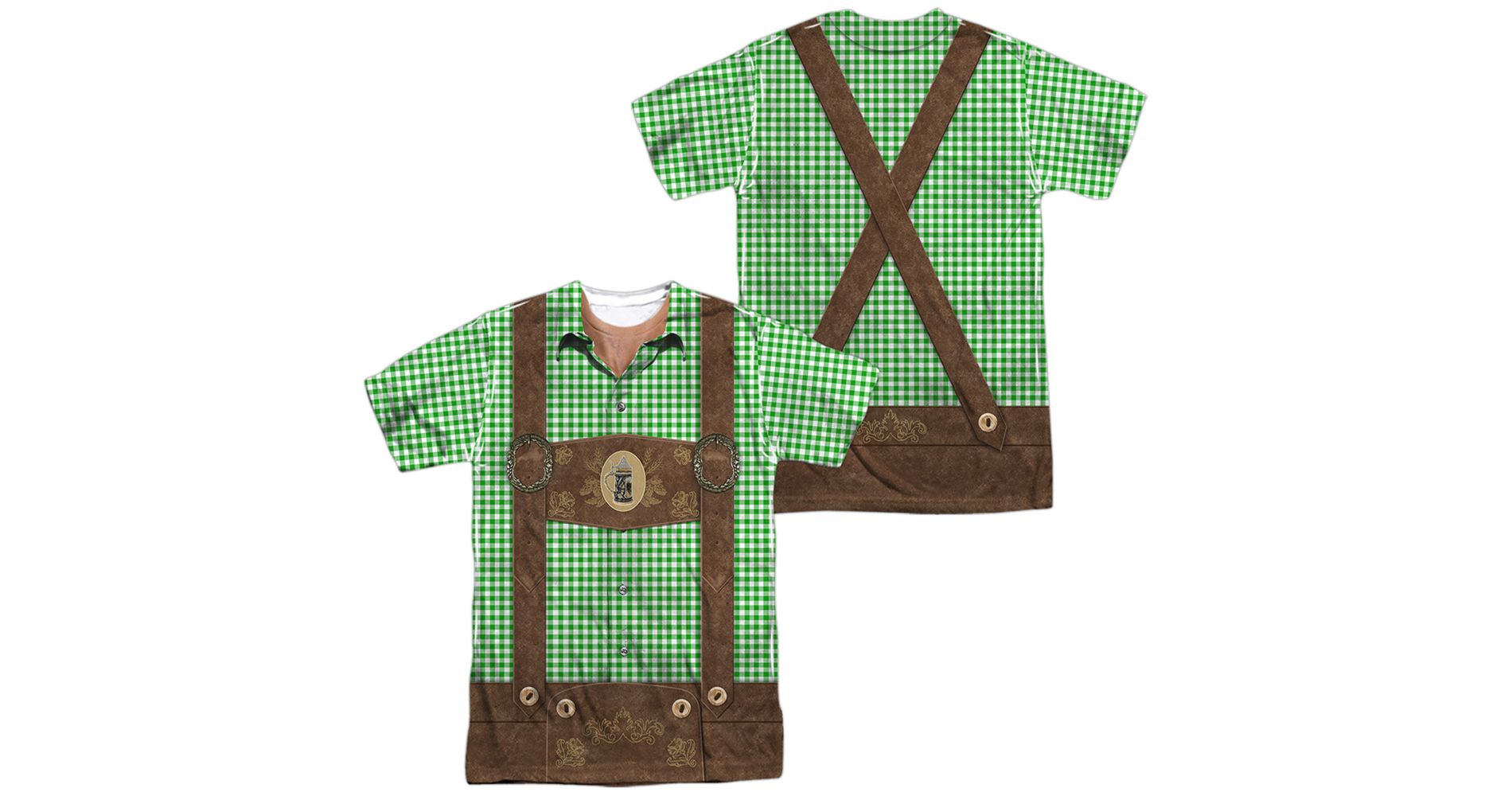 Men's Oktoberfest (Front Back Print) Short Sleeve Costume T-Shirt