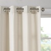 TOBILE Plaid Rod Pocket and Back Tab Curtain Panel with Fleece Lining Natural 50x84" - 3 of 4