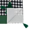Saro Lifestyle Buffalo Plaid Tree Runner, Green, 16" x 72" - 2 of 4