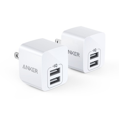 Anker 2-Port USB Wall Charger 24W PowerIQ Charging Foldable Plug Adapter, Black