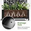 Lirago Metal Planter Box privacy screen Garden Bed with Trellis and Wheels-Black- 6 ft.Hx3 ft.W - 4 of 4