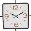 Olivia & May 12"X12" Metal Decorative Wall Clock Black - 4 of 4