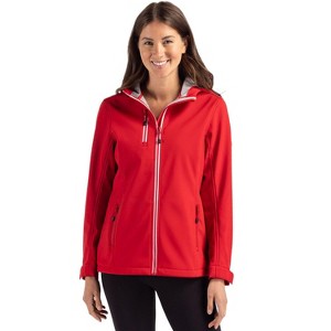 Clique Telemark Eco Stretch Softshell Full Zip Womens Hooded Jacket - 1 of 2