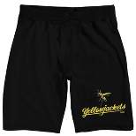 Yellowjackets Title Logo with Bee Men's Black Graphic Sleep Shorts