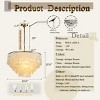 ALOADECOR Unique/Statement Coastal Natural Capiz Shell Round Tiered Chandelier - 4 of 4