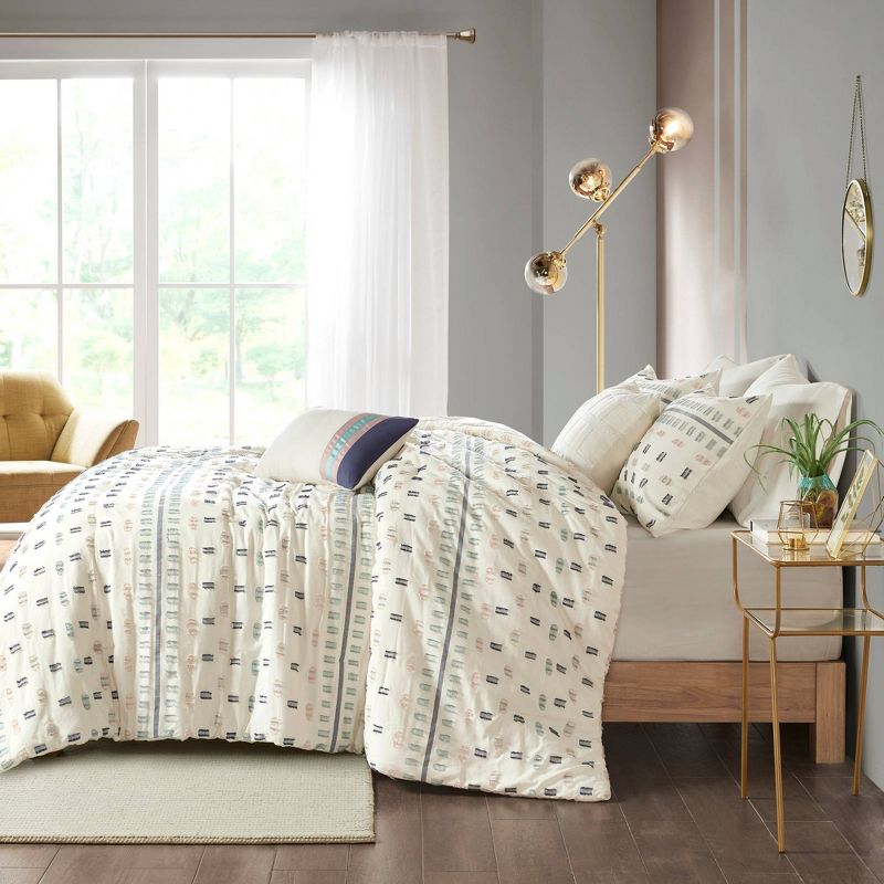 Ari 5pc Cotton Jacquard Comforter Set, 4 of 12
