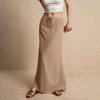 Women's Mid Waist Tummy Control Pencil Skirts Stretchy Casual Bodycon Maxi Skirt - 4 of 4