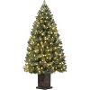 4.5ft Christmas Tree, Pre-Lit Artificial Potted with 300 Led Lights,8 Lighting Modes,Black Base Design,Dense Branch Realistic Home Party Decoration - 2 of 4