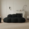 WJShome 90" Modern Curved Couch For Living Room,Lazy Floor Couch, Boucle LoveSeat 3 Seater Sofa, Cozy Leisure Couches for Apartment - 2 of 4