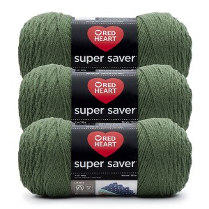 Red Heart Super Saver Yarn 3/Pack-Medium Thyme - 1 of 4