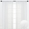 Chanasya 2pk Quatrefoil Voile Sheer Window Curtain Panels - Set of 2 - 2 of 4