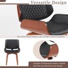 Set of 2 360° Swivel Dining Chair PU Leather Upholstered Dinner Chair, Mid-Century Modern, Ergonomic Design - Modernluxe - 4 of 4