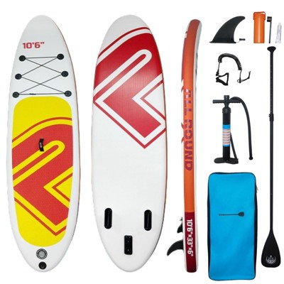 Garvee 10'6" Inflatable Stand Up Paddle Board, Non-Slip Deck Blow Up Paddle Board for Youth & Adults of All Skill Levels